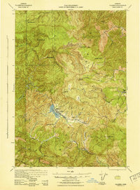Valsetz 1942 topographic map preview