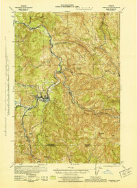 Vernonia 1943 topographic map preview