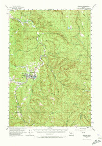 Vernonia 1955 topographic map preview
