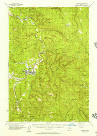 Vernonia 1955 topographic map preview