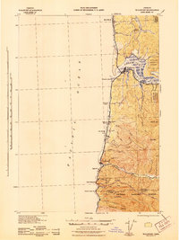 Waldport 1942 topographic map preview