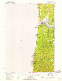 Waldport 1956 topographic map preview