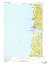 Yaquina NE 1957 topographic map thumbnail