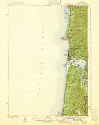 Yaquina 1942 topographic map thumbnail