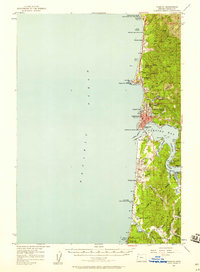 Yaquina 1957 topographic map thumbnail
