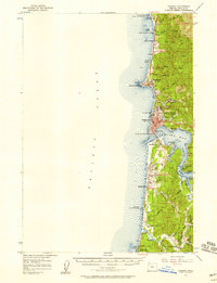 Yaquina 1957 topographic map thumbnail