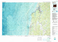 Coos Bay 1993 topographic map thumbnail