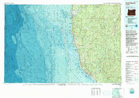 Gold Beach 1993 topographic map thumbnail