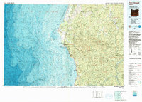 Port Orford 1992 topographic map thumbnail