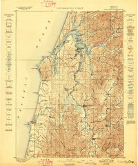 Coos Bay 1898 topographic map thumbnail