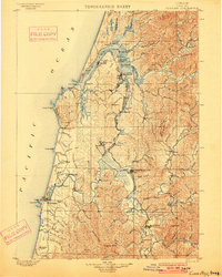 Coos Bay 1900 topographic map thumbnail