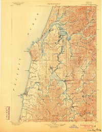 Coos Bay 1900 topographic map thumbnail