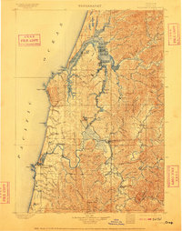 Coos Bay 1900 topographic map thumbnail