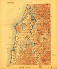 Coos Bay 1900 topographic map thumbnail