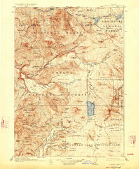 Diamond Lake 1917 topographic map thumbnail