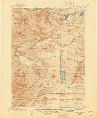 Diamond Lake 1917 topographic map thumbnail