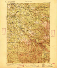 Estacada 1916 topographic map preview