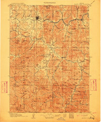Grants Pass 1908 topographic map thumbnail