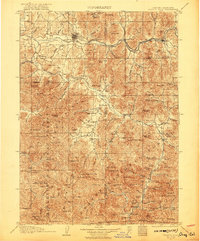 Grants Pass 1908 topographic map thumbnail