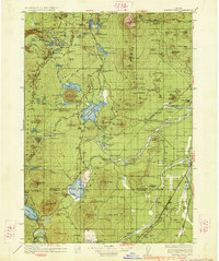 Maiden Peak 1934 topographic map thumbnail