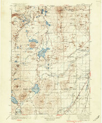Maiden Peak 1934 topographic map thumbnail