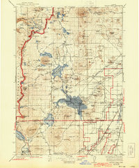 Maiden Peak 1934 topographic map thumbnail
