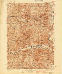 Mc Kenzie Bridge 1940 topographic map thumbnail