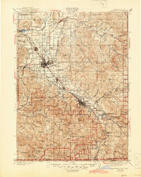 Medford 1938 topographic map preview