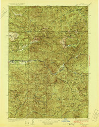 Mill City 1929 topographic map thumbnail