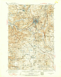 Mount Hood 1924 topographic map thumbnail