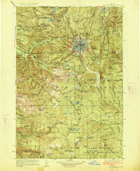 Mount Hood 1927 topographic map thumbnail