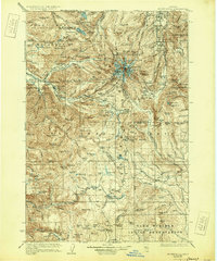 Mount Hood 1927 topographic map thumbnail