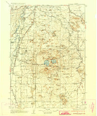 Newberry Crater 1935 topographic map thumbnail