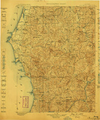 Port Orford 1899 topographic map thumbnail