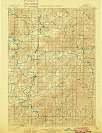 Roseburg 1900 topographic map thumbnail