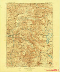 Waldo Lake 1925 topographic map preview