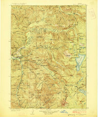Waldo Lake 1925 topographic map preview