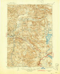 Waldo Lake 1925 topographic map thumbnail