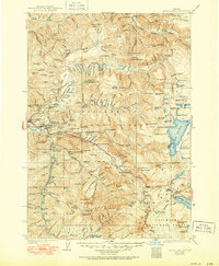 Waldo Lake 1925 topographic map thumbnail