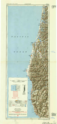 Coos Bay 1954 topographic map thumbnail