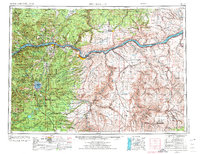 The Dalles 1953 topographic map thumbnail