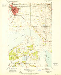 Devils Lake 1951 topographic map thumbnail