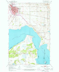Devils Lake 1951 topographic map thumbnail