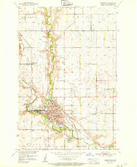 Jamestown 1951 topographic map thumbnail