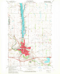 Jamestown 1966 topographic map thumbnail