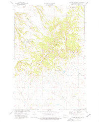 Killdeer Mountains 1974 topographic map thumbnail