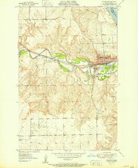 Mandan 1951 topographic map thumbnail
