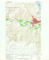 Mandan 1962 topographic map thumbnail