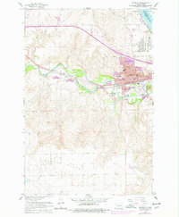 Mandan 1962 topographic map thumbnail