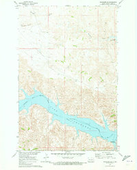 Mandaree SE 1970 topographic map thumbnail